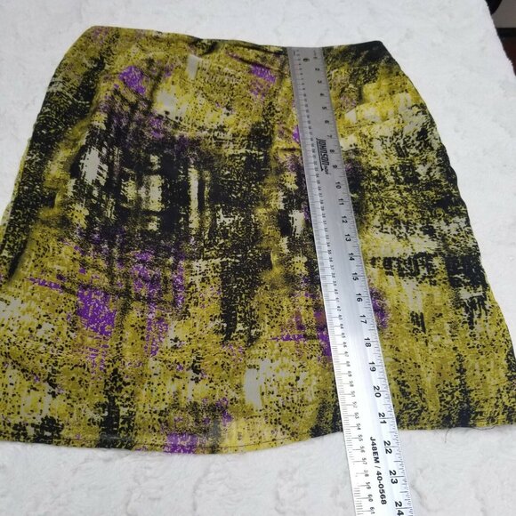 New Solo Moda Womens Straight Skirt Style 3347 Size 10 Black Multicolor - Picture 8 of 8